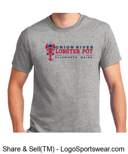 Union River Lobster Grey T Design Zoom